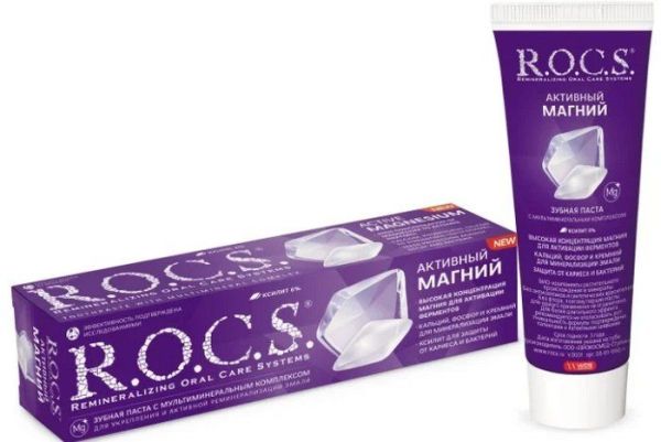 Изображение товара ROCS зубная паста Активный Магний 94г ROCS зубная паста Активный Магний 94г фотография