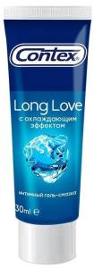 Интимный гель-смазка Contex Long Love, охлаждающий лубрикант-пролонгатор, 30 мл