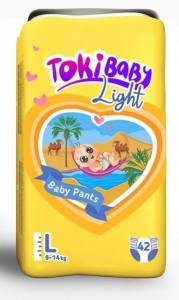 Подгузники-трусики TOKIBABY детские Лайт L 42шт