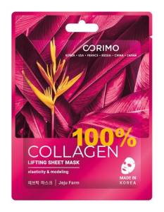 Тканевая маска для лица Corimo Лифтинг 100% Collagen 22г